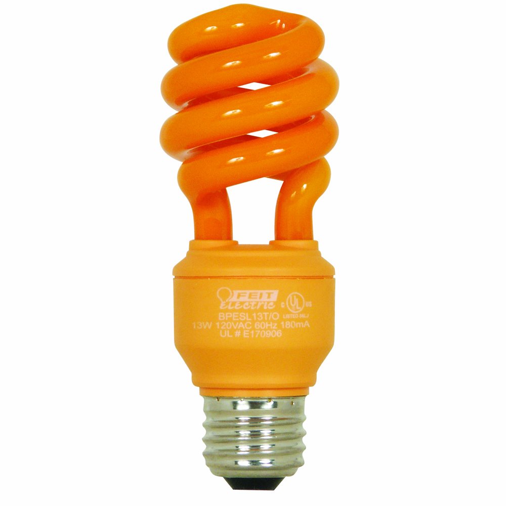 Feit Electric BPESL13T/O 13Watt Compact Fluorescent Mini Twist Orange Bulb