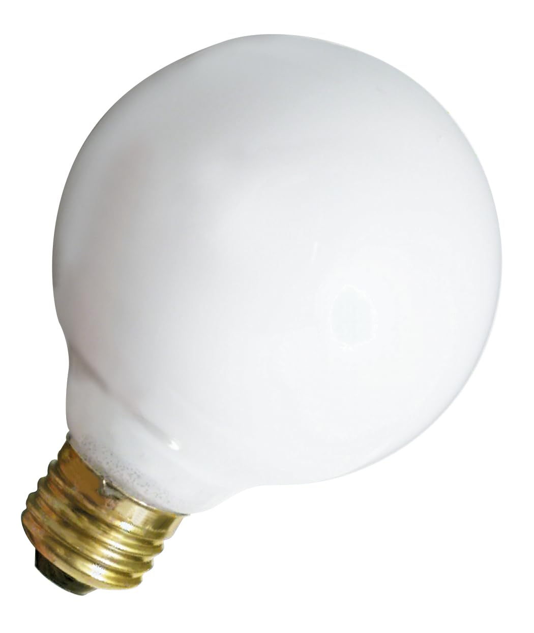 Satco G30 Light Bulb, 40-Watt, Medium Base, Gloss White, 120V, Model S3671, 1 Count