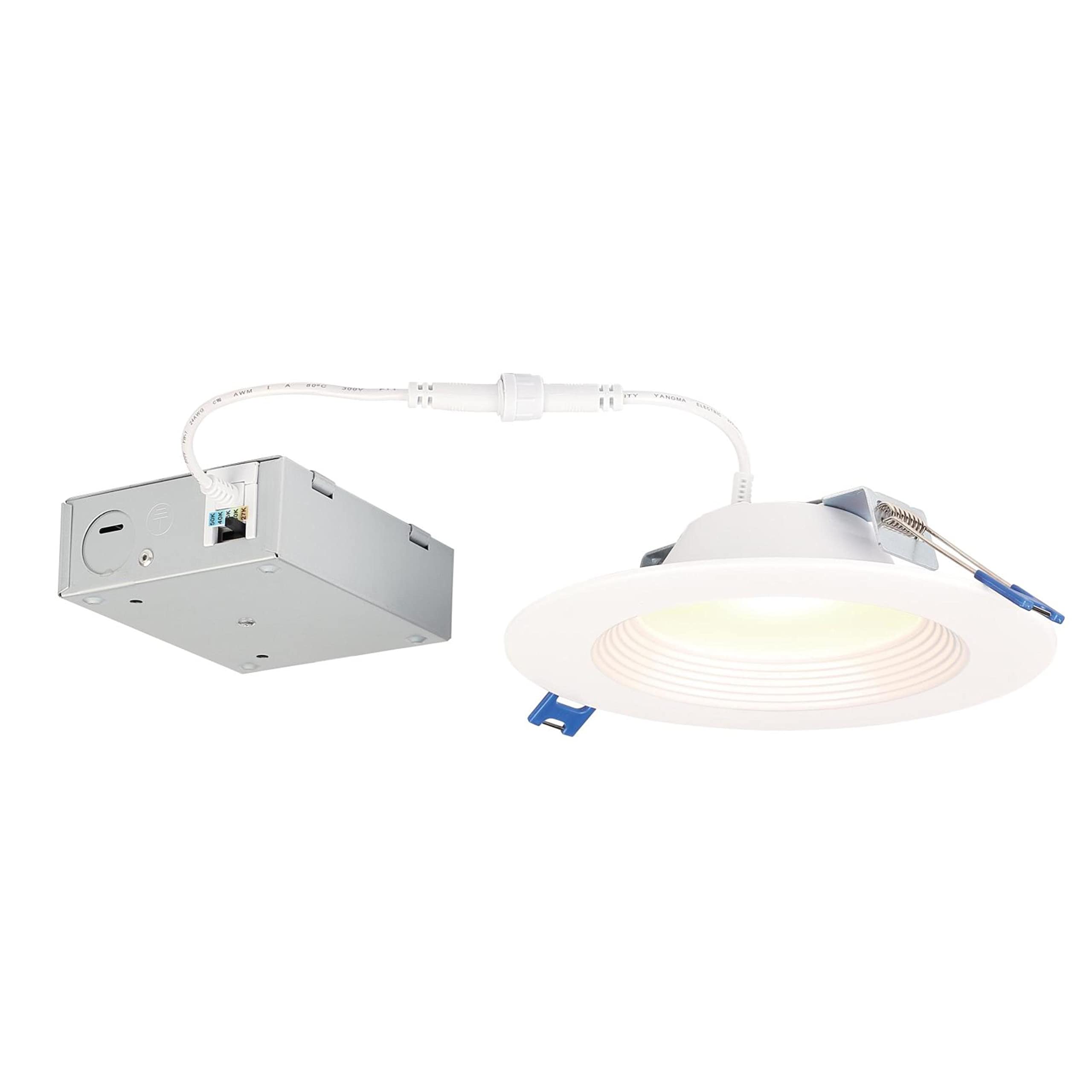 Westinghouse 5238000 15 Watt (100 Watt Equivalent) 5-6 Inch Deep Baffle Recessed LED Downlight with Color Temperature Selection 