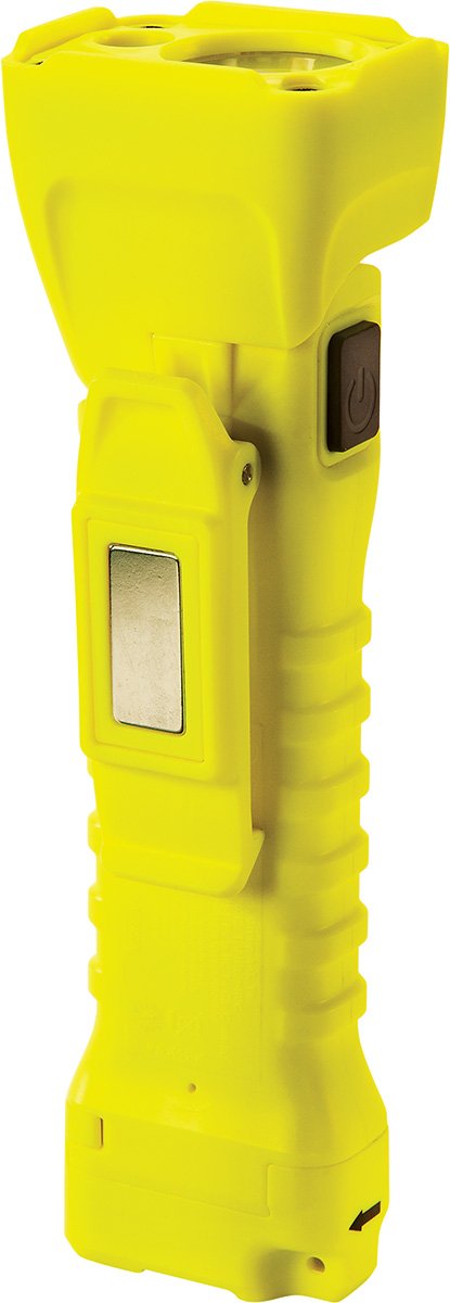 Pelican Right Angle Flashlight with Magnetic Clip, Yellow, Model 3415M