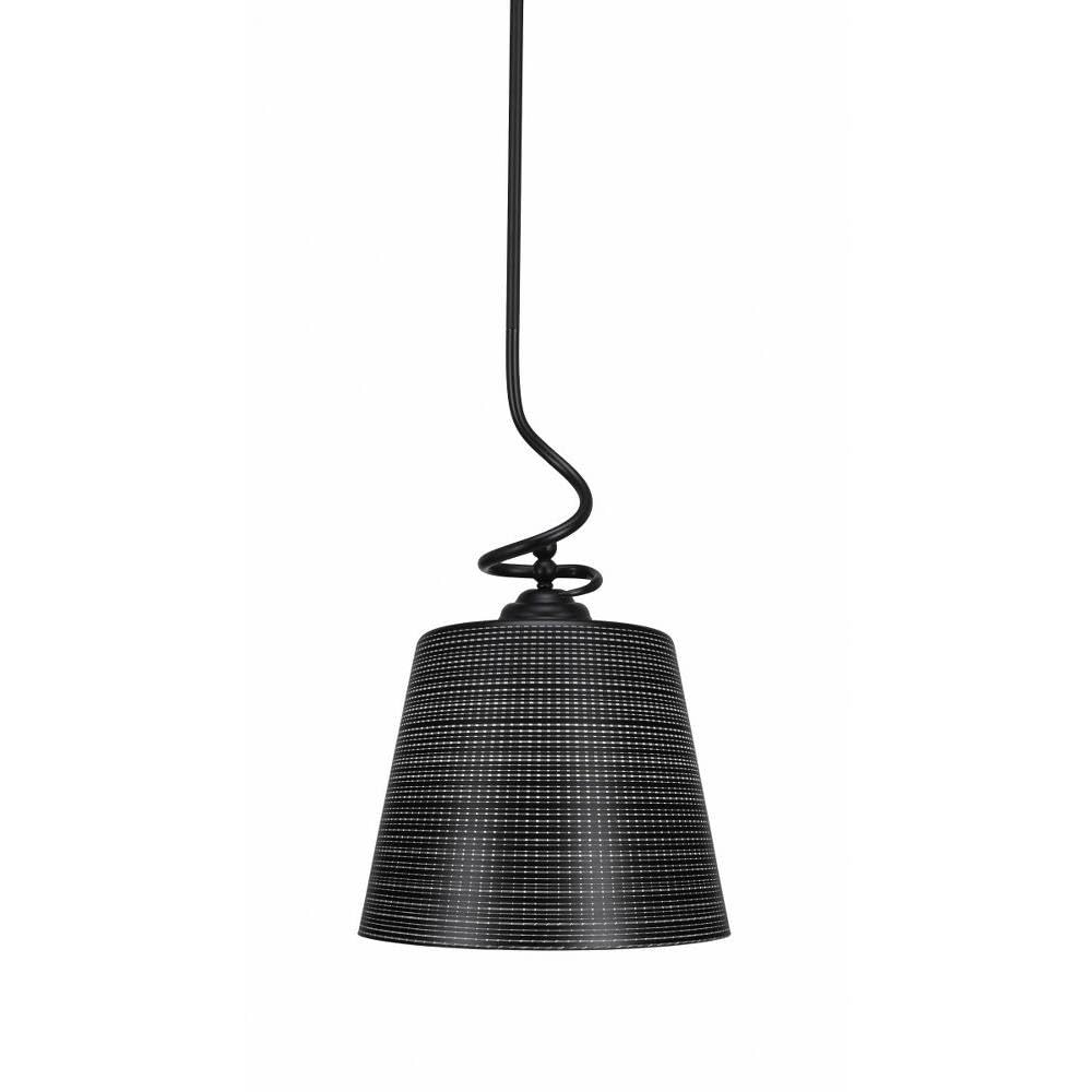 Toltec Lighting Capri 1 Light Pendant in Matte Black (900-MB-4089)