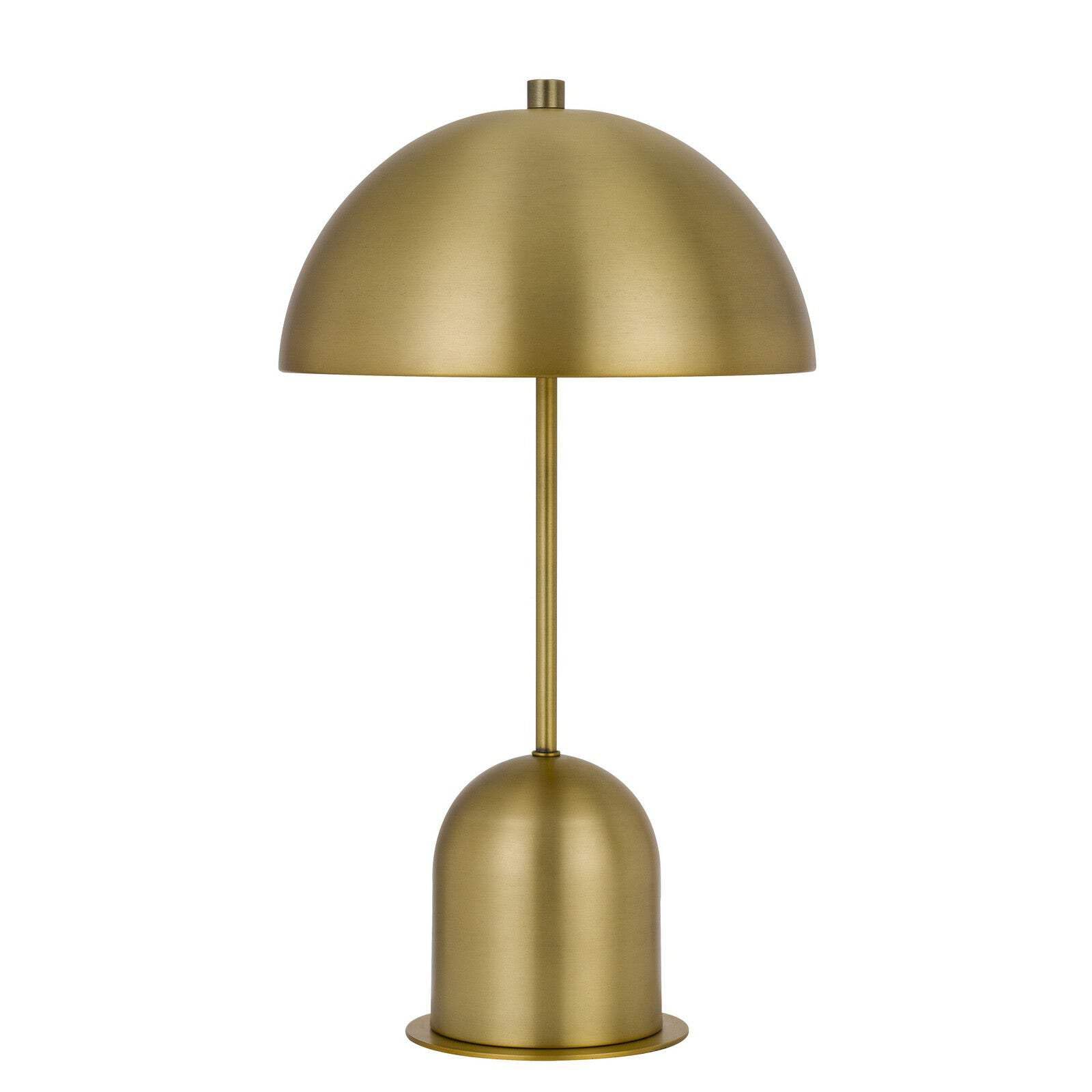 Homeroots 20&quot; Metal Desk Lamp With Antiqued Brass Dome Shade - Stylish Home Lighting