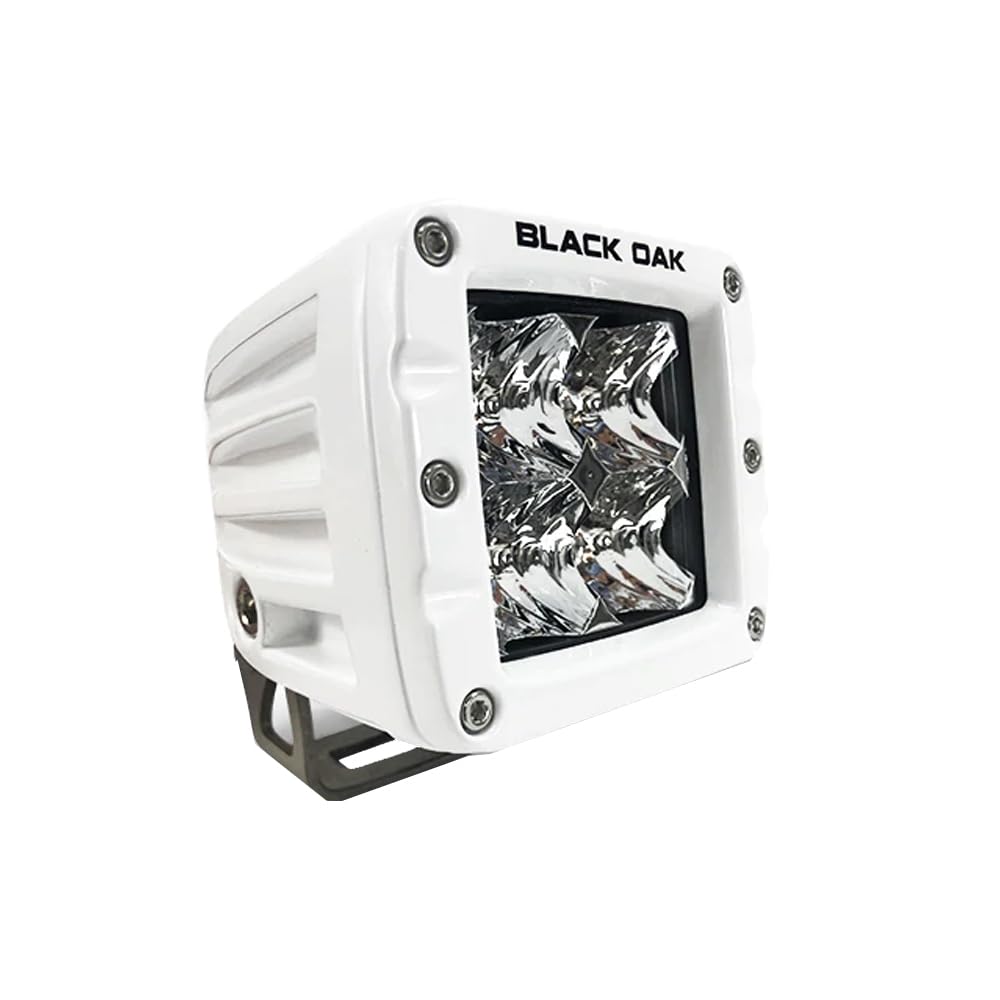 Black Oak 2&quot; Marine Led Pod Light - Spot Optics - White Housing - Pro Series 3.0