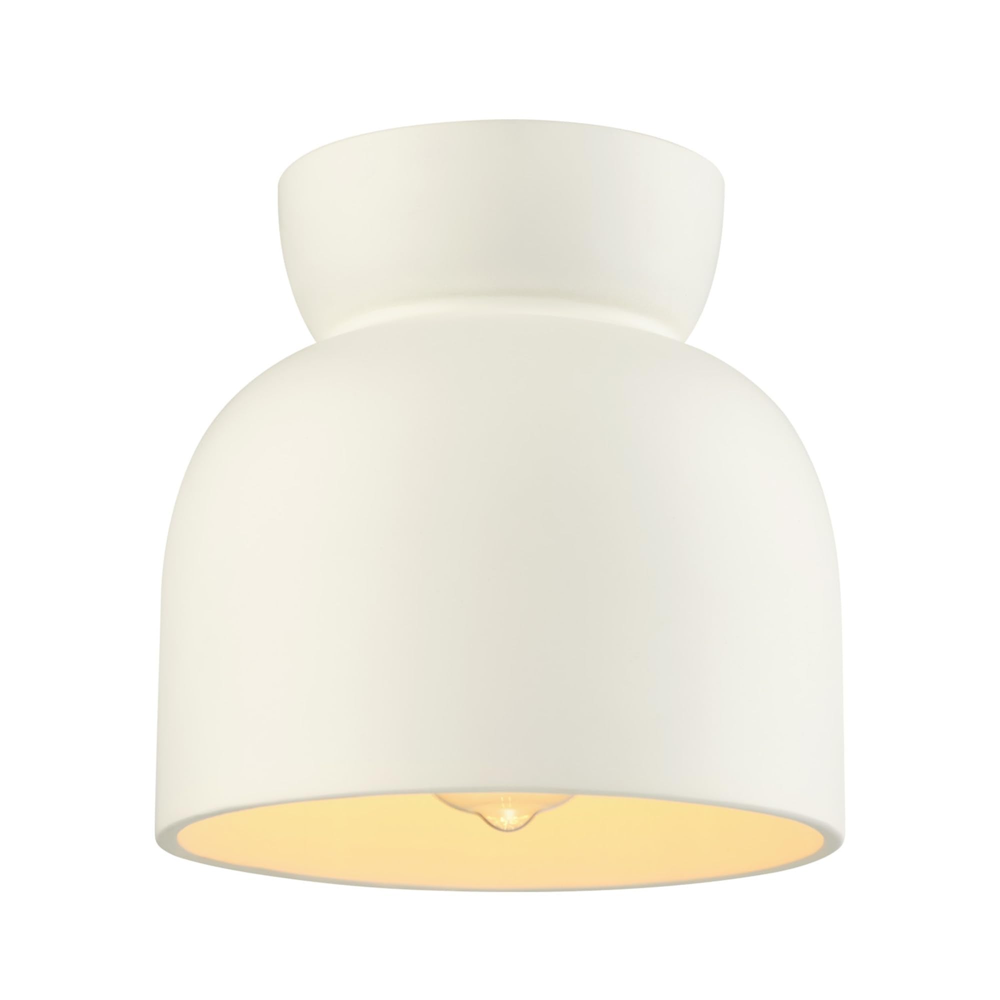 Globe Electric 66000149 1-Light Flush Mount Ceiling Light, Cannoli Cream, Ceramic Effect Shade, Kitchen, Home Improvement, Hallw