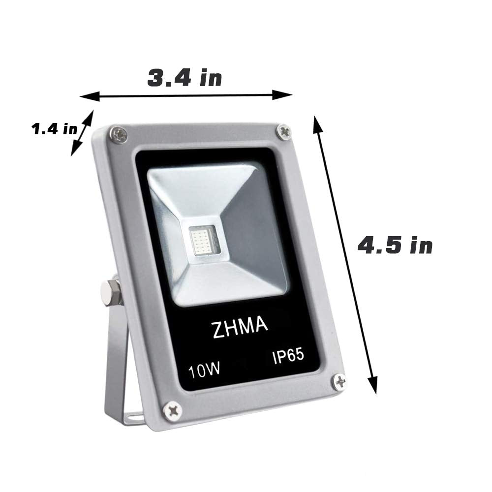 ZHMA LED Black Light 10W 12V, IP65 Waterproof, 2 Pack, for Glow in The Dark, Body discomfort-reducingt, Neon Glow