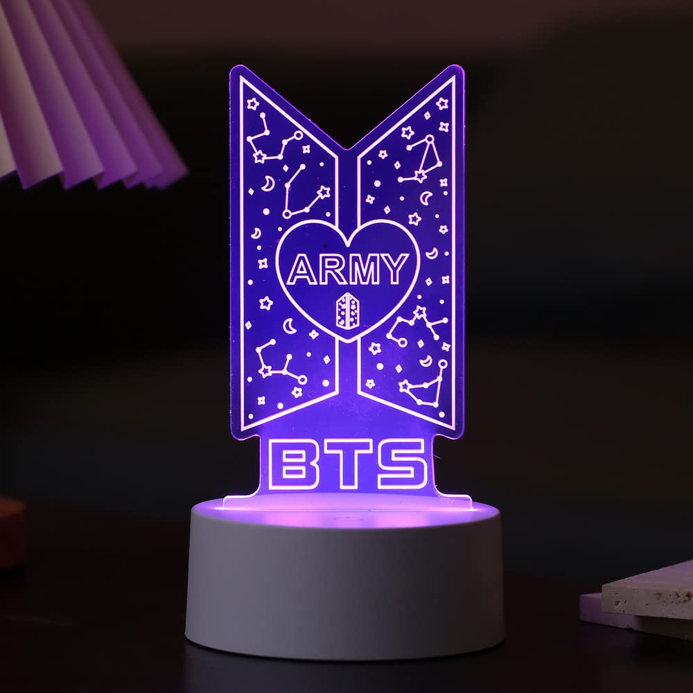 YANENG LED Night Light for Kpop Fans, Touch Adjustable, 7 Colors, Model BS-08110