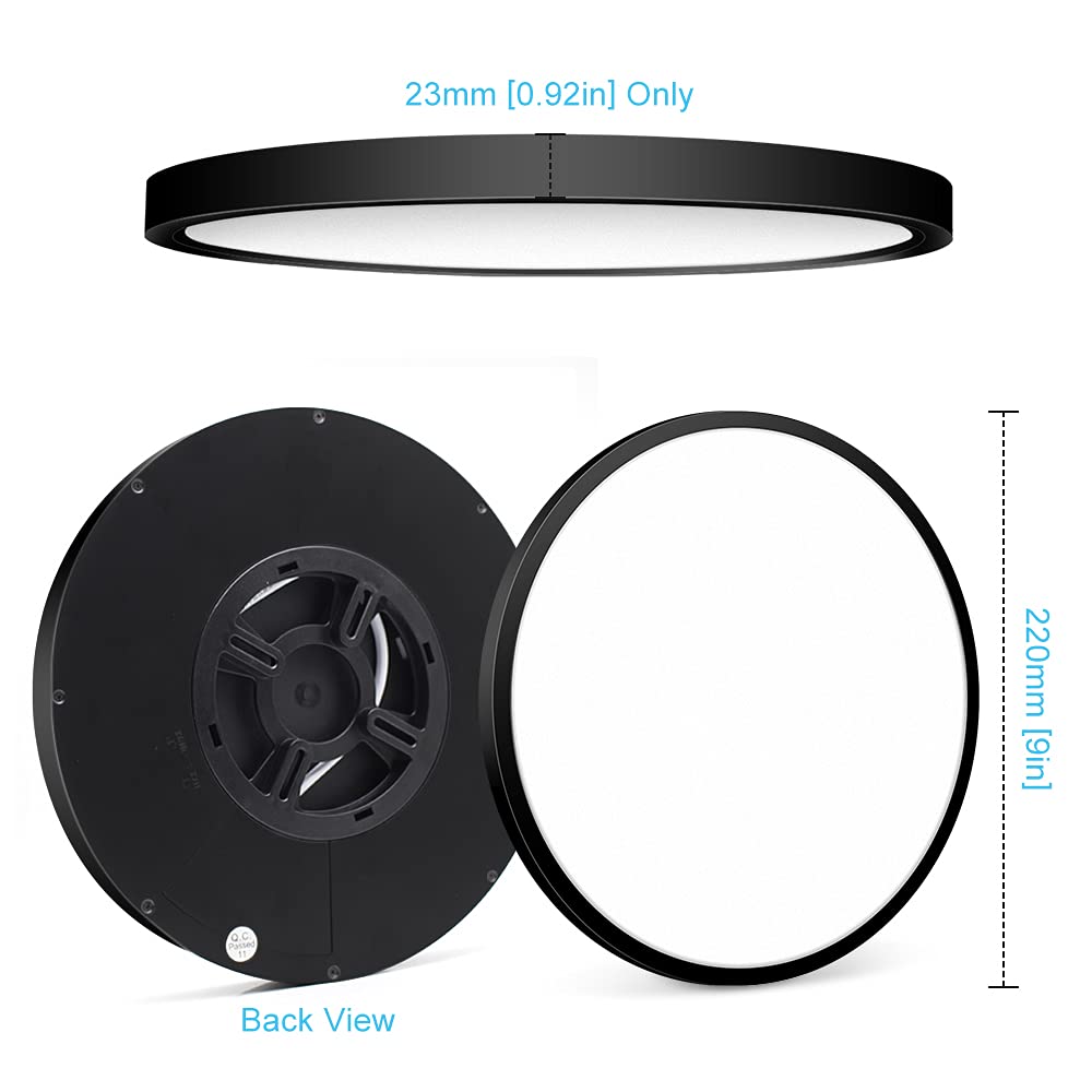 9 Inch White Led Flush Mount Ceiling Light, 5000K Daylight White Low Profile Led Ceiling Light, 18W 1800Lm, Round Slim Flat Ceil