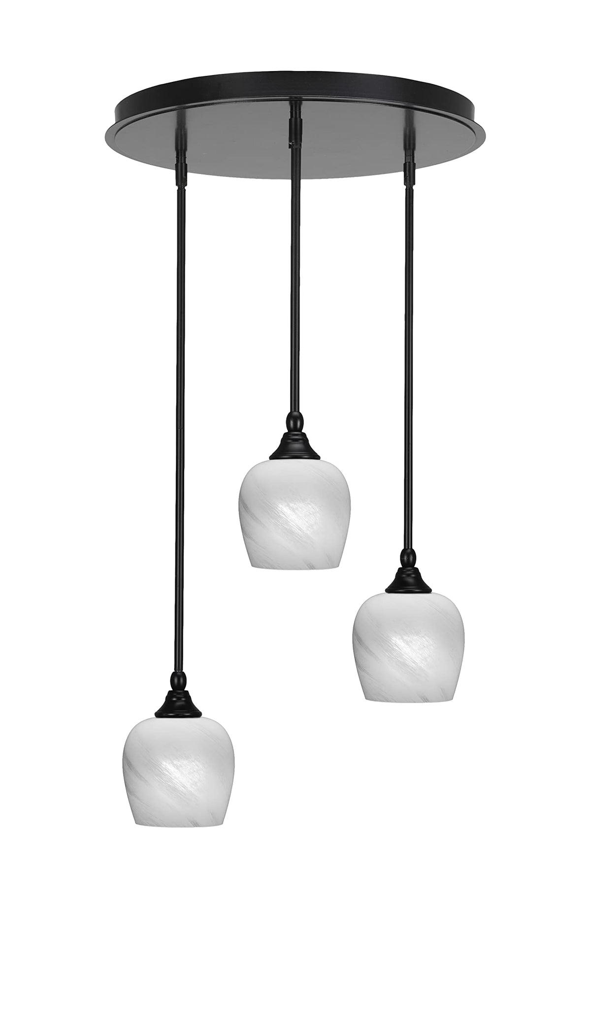 Empire 3 Light Cluster Pendalier in Matte Black Finish (2183-MB-4811)