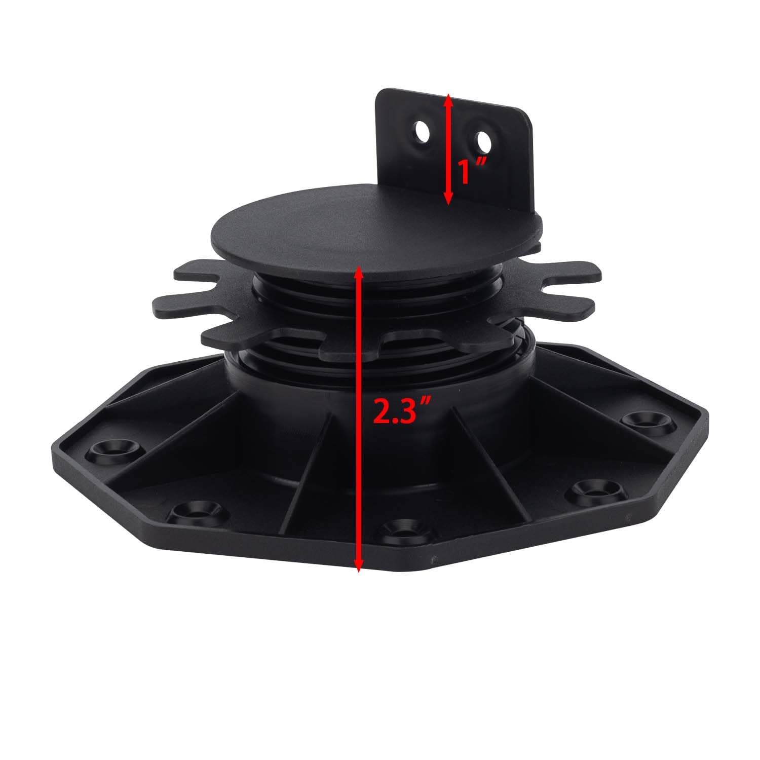 Phlkjl 24Pack Adjustable Plastic Pedestal Paver,Floor Slate Support Floor Lift,Deck Support Floor Raising (Unilateral Keel Slot)