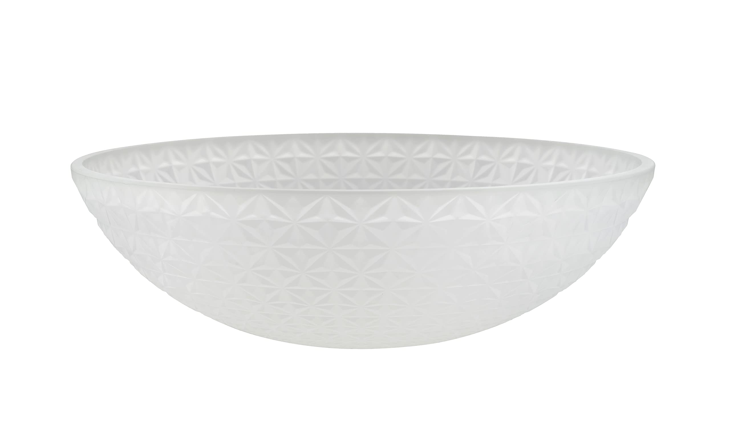 Aspen Creative 25015-76-1, Flush/Semi-Flush Mount Frosted w/Diamond Pattern Glass Shade, 1/2'' Center Hole, 11-7/8'' Diameter x 