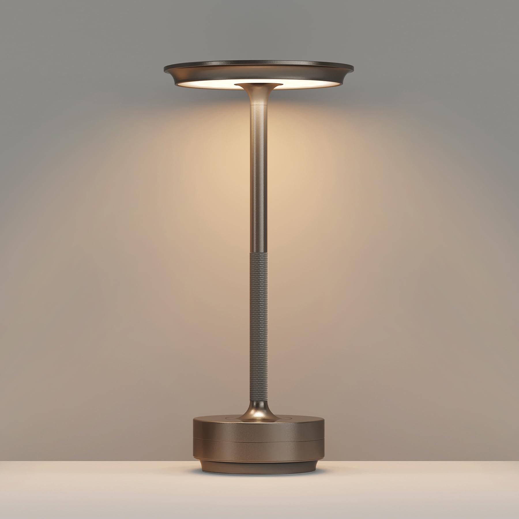 Fdidc Rechargeable Cordless Table Lamps,Portable 5000Mah Led Table Light, 3 Color Stepless Dimming Battery Powered Metal Table L