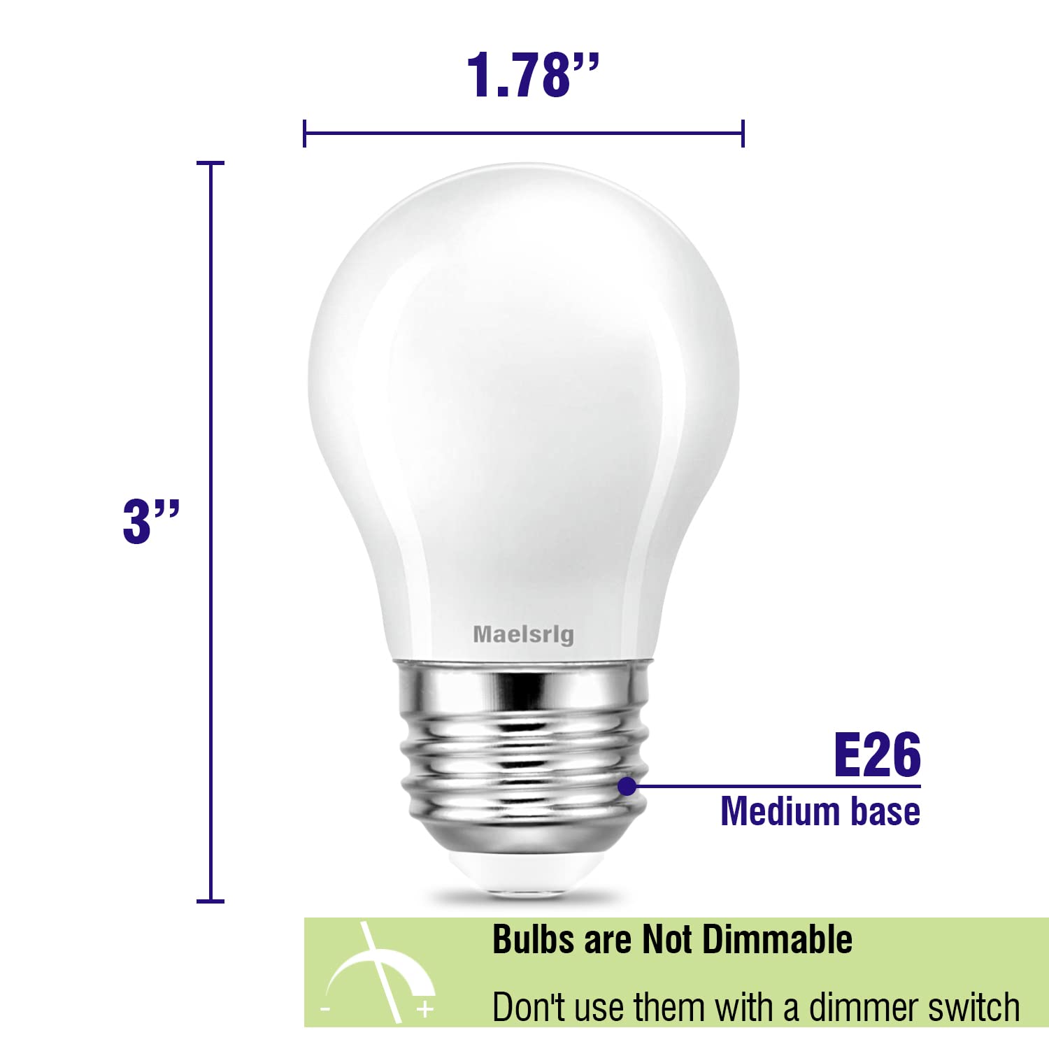 Led Appliance Bulb, 40W Equivalent, Range Hood Light Bulbs, Soft White 2700K, 5W 500 Lumens, Non-Dimmable, E26 Base, Refrigerato
