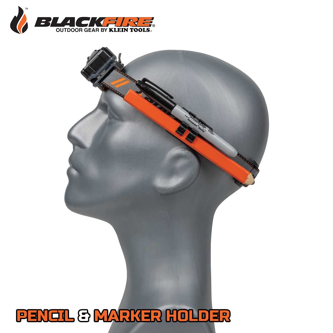 Blackfire - Klein Tools Outdoors - Rechargeable 2-Color LED Headlamp, BBM6414, 800 Lumens, 3 Modes, Spot Light, Flood Light, RED