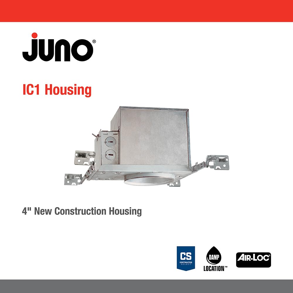 Juno Lighting Ic1 Contractor Select 4-Inch Ic Rated New Construction Recessed Light Housing