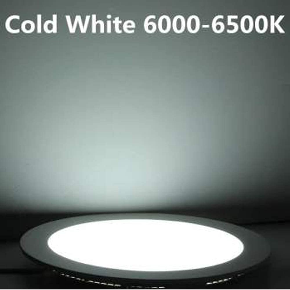 Hminled 6 Inch 12Watt Ultra-Thin Round Led Recessed Panel Light Lamp With Driver  100 Watt Incandescent Equivalent  6000K~6500K Cool White  Home  Office  Commercial Lighting Pack Of 10