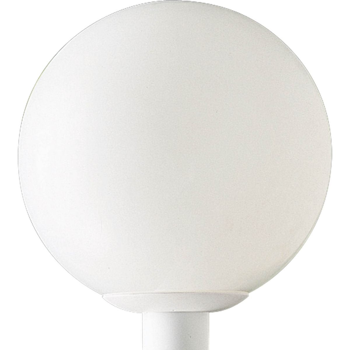Progress Lighting P5426-60 Post Lantern, White Shatter-Resistant Acrylic Globe, 12-Inch Diameter x 13-Inch Height, White
