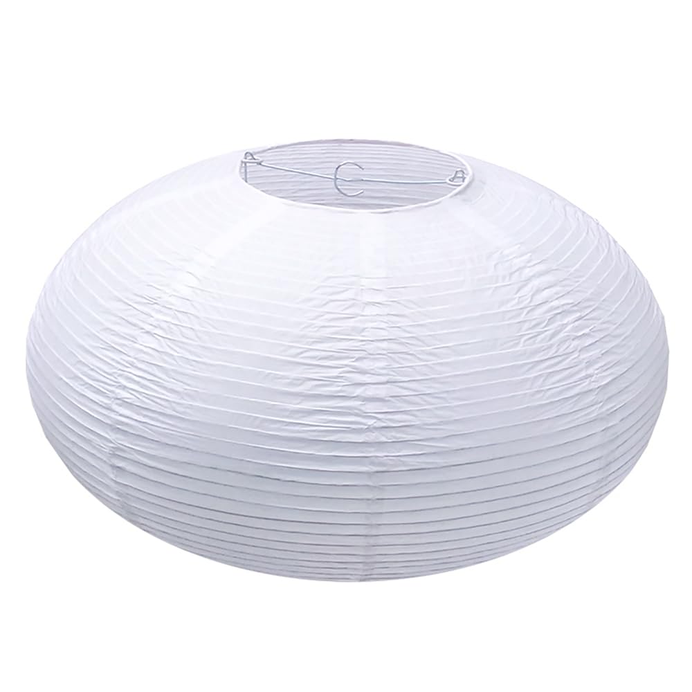 TopAAA 2Pack White Oval Paper Lanterns, 16” Paper Lamp Shade for Home Decor, Wedding, Birthday Party Decorations