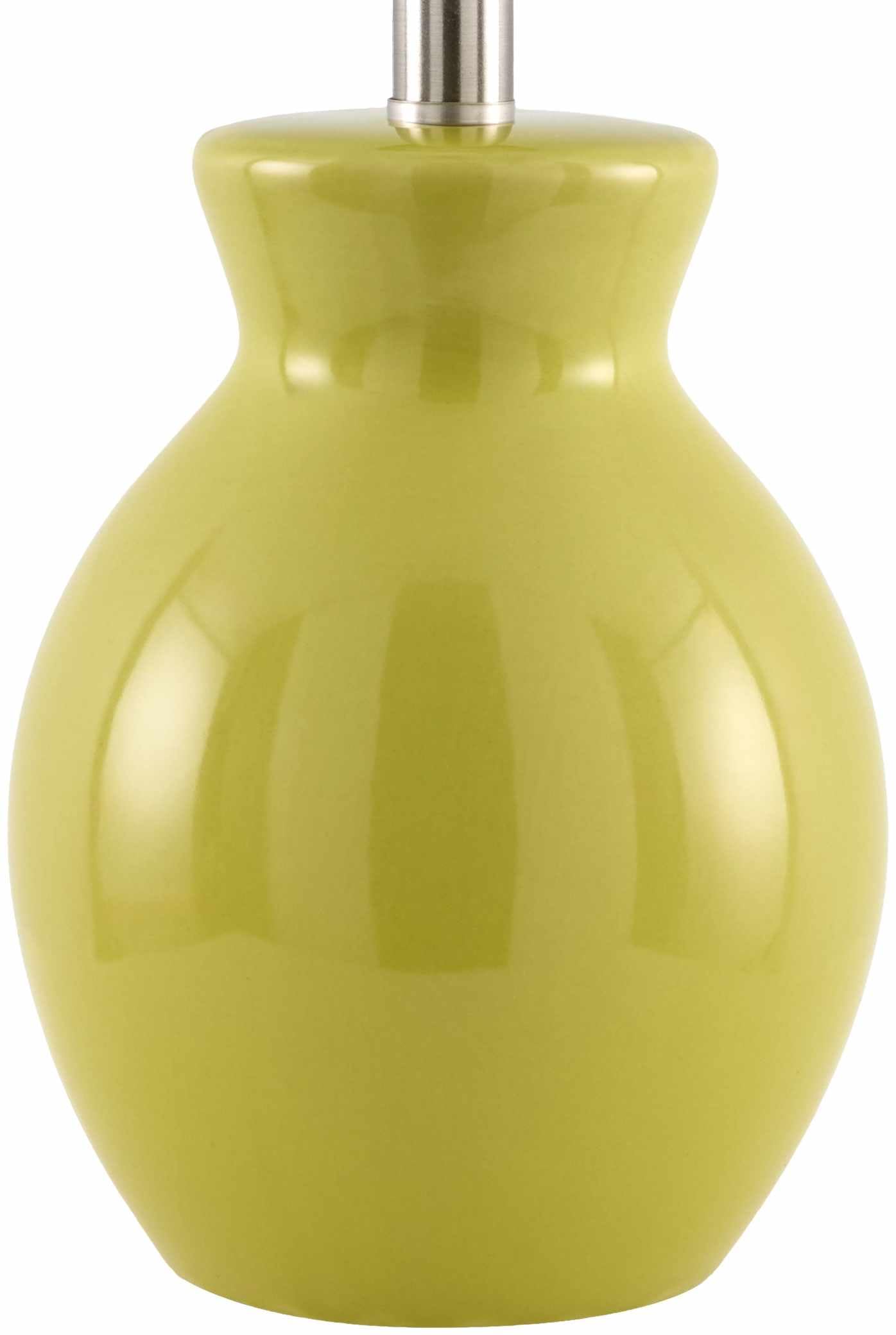 BoutiqueRugs Bedside Table Lamp - Ceramic, Mustard/White, 15inH x 8inW x 8inD, Model SPXZVB4-034, Perfect for Bedroom or Living