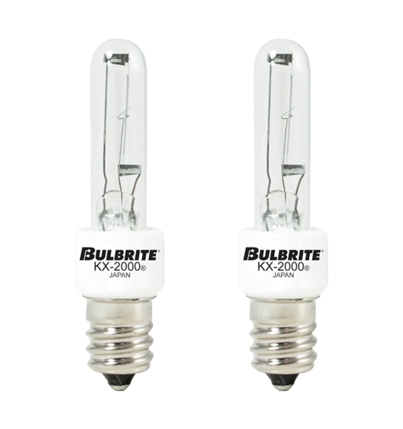 Bulbrite 473040-2Pk - 40W - T3 - Candelabra Base - 120V - 2700K - 3,000Hrs - Dimmable - Clear - Krypton/Xenon Bulbs