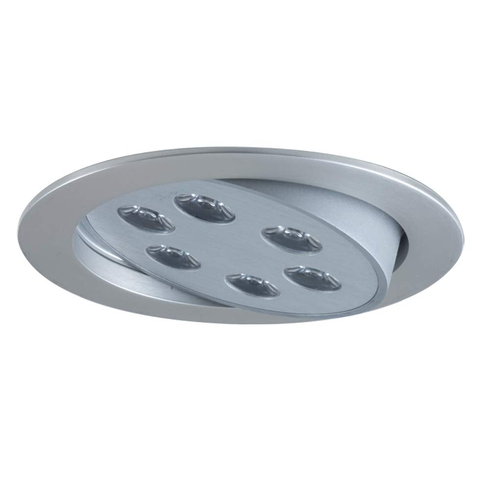 Jesco Lighting Six Light Adjustable LED Slim Disk, Brushed Aluminum Finish, Model PK716LED3830BA