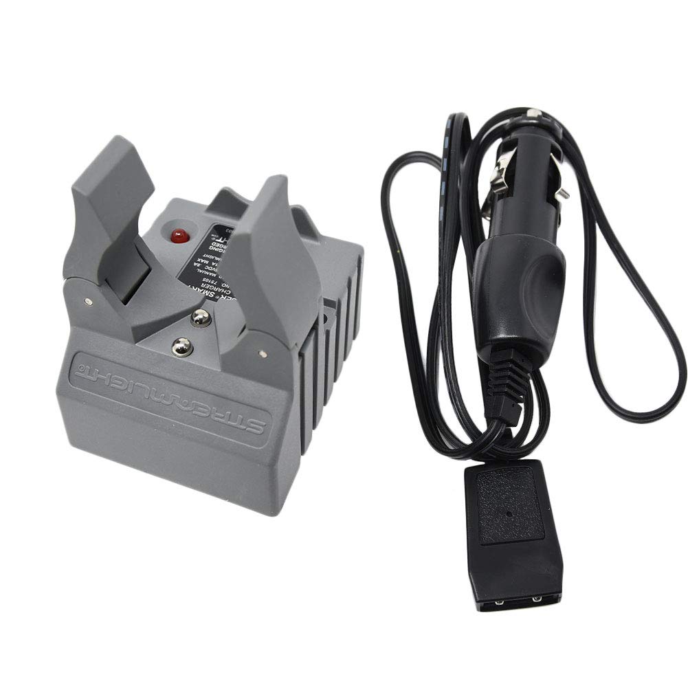 STREAMLIGHT Stinger Smart Charger Holder with 12V DC Car Charge Cord - Model 75105+22051 for Stinger Series Flashlights