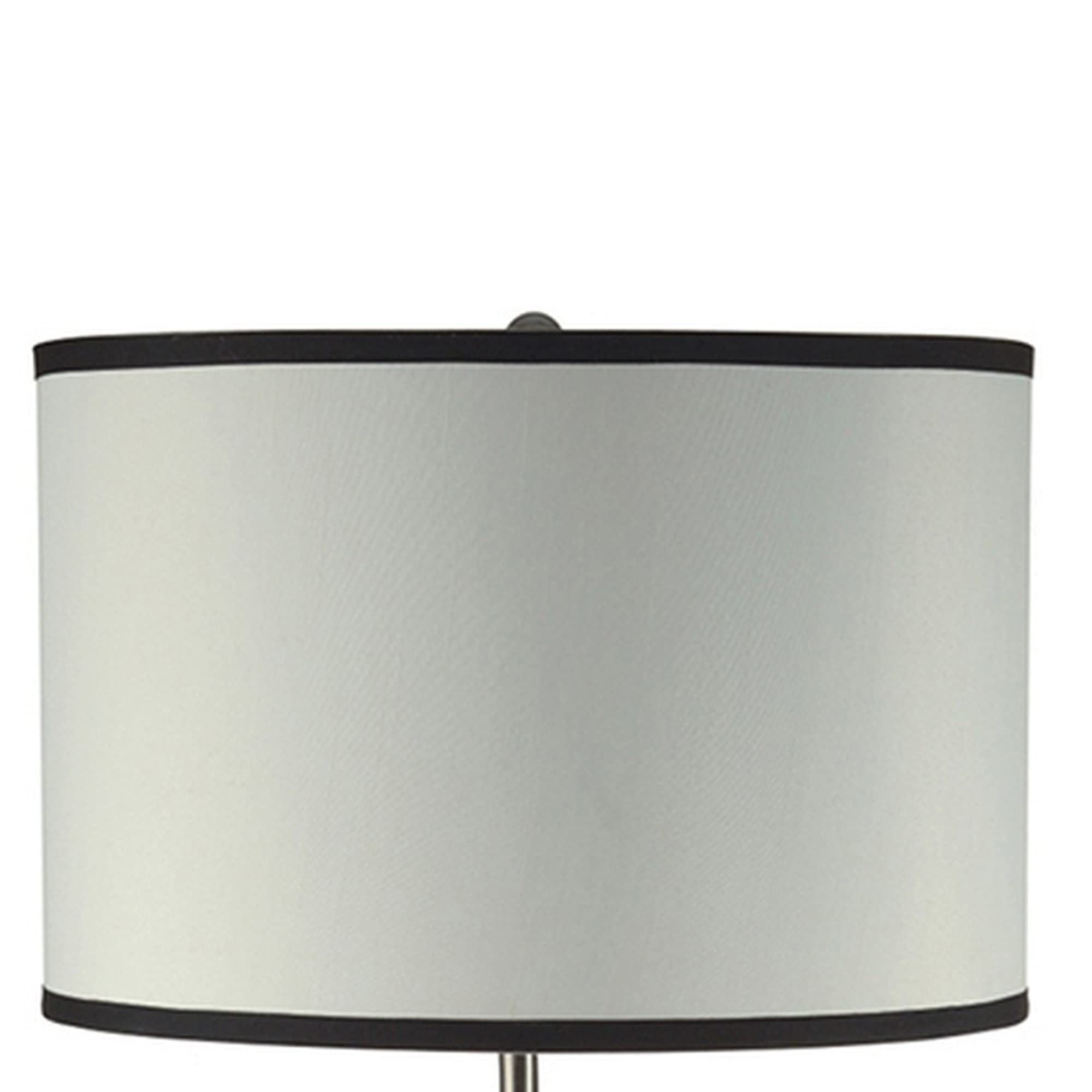 Benzara Bm240916 Table Lamp With Curved Tubular Body & Round Base, Silver