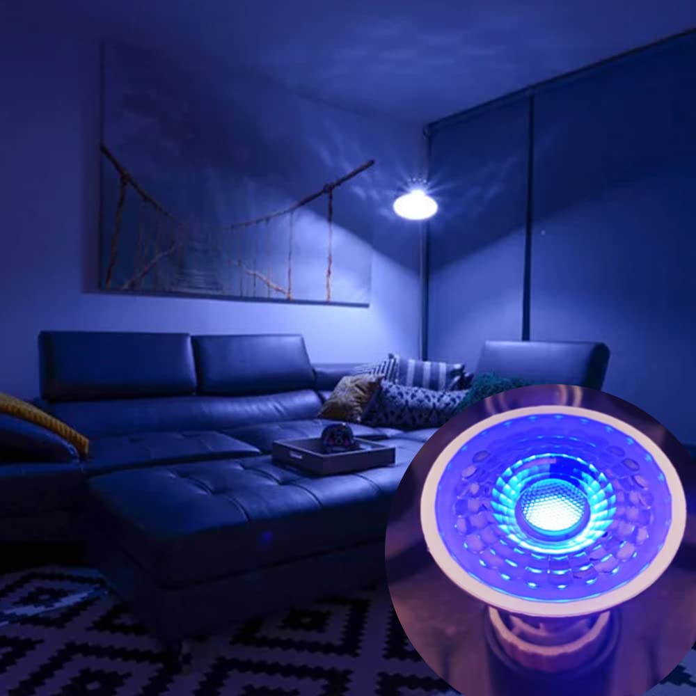 TUMUPSM RGB MR16 LED Bulb, 12V 5W GU5.3, Non-Dimmable Landscape Light, 6-Pack Mix Color