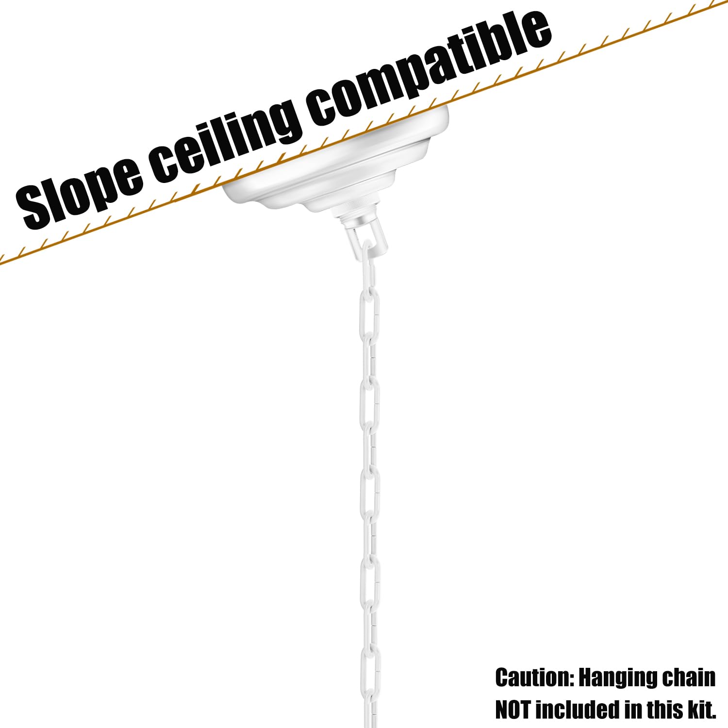 MAYOMAJO Light Canopy Kit, 5-5/16 Inch, Alloy Steel, White, Model MY-220616, Includes Replacement Cover Plate and Mounting Hardware