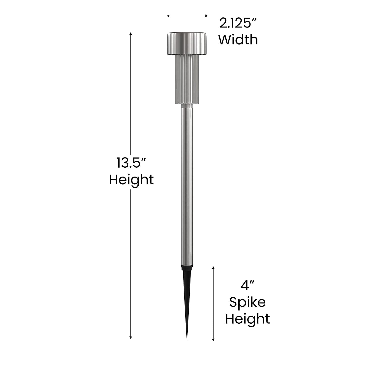 Flash Furniture Hartford 12 Pack Led Solar Lights - All-Weather Stainless Steel Outdoor Solar Powered Lights - Landscape Lighting For Pathway, Garden, & Yard