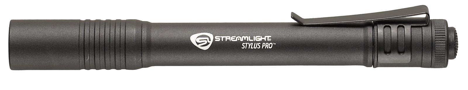 Streamlight Stylus Pro Penlight, 100-Lumen, Aluminum, Black, Model 66118 with 2 AAA Alkaline Batteries