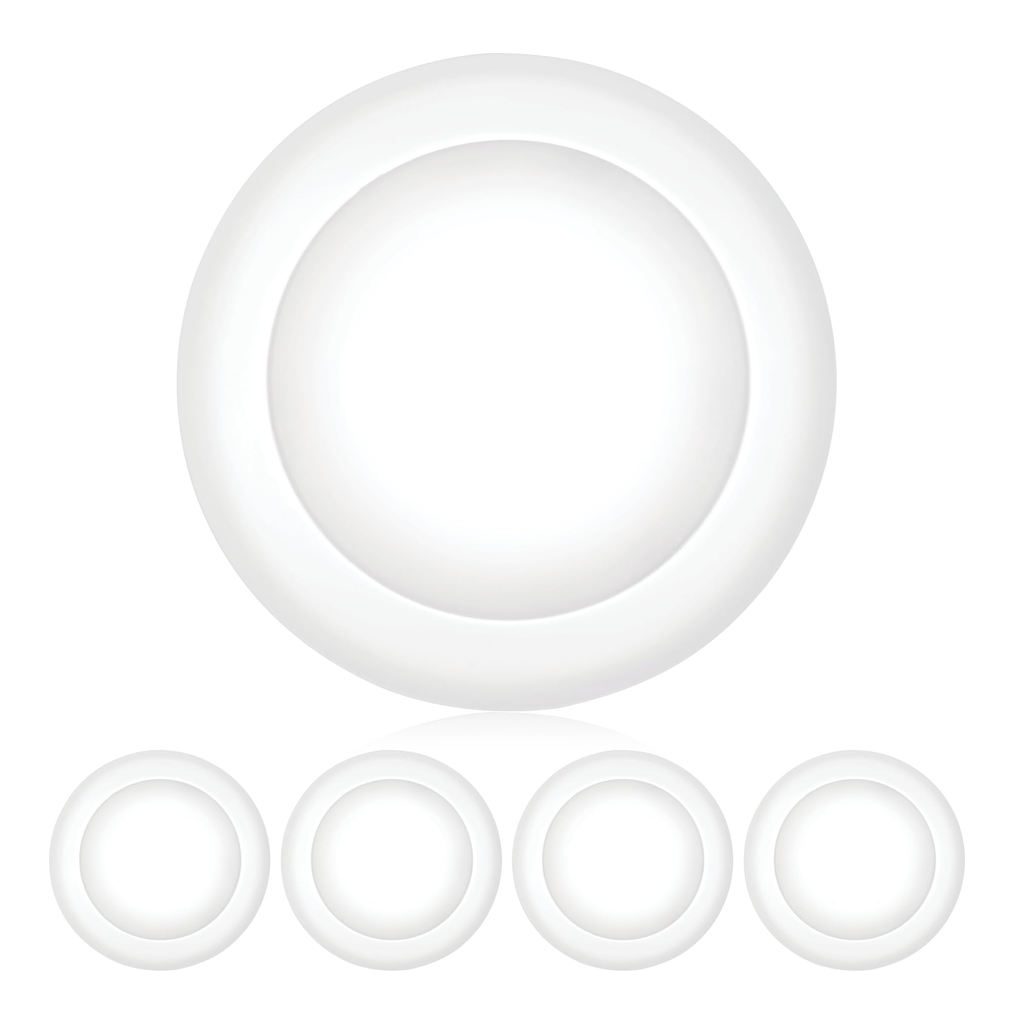 Parmida (4 Pack) 5/6 Inch Dimmable Led Disk Light Surface Flush Mount 15W, Ul Listed, Recessed Retrofit Ceiling Lights, Energy Star, Installs Into Junction Box Or Recessed Can, 1050Lm - 5000K