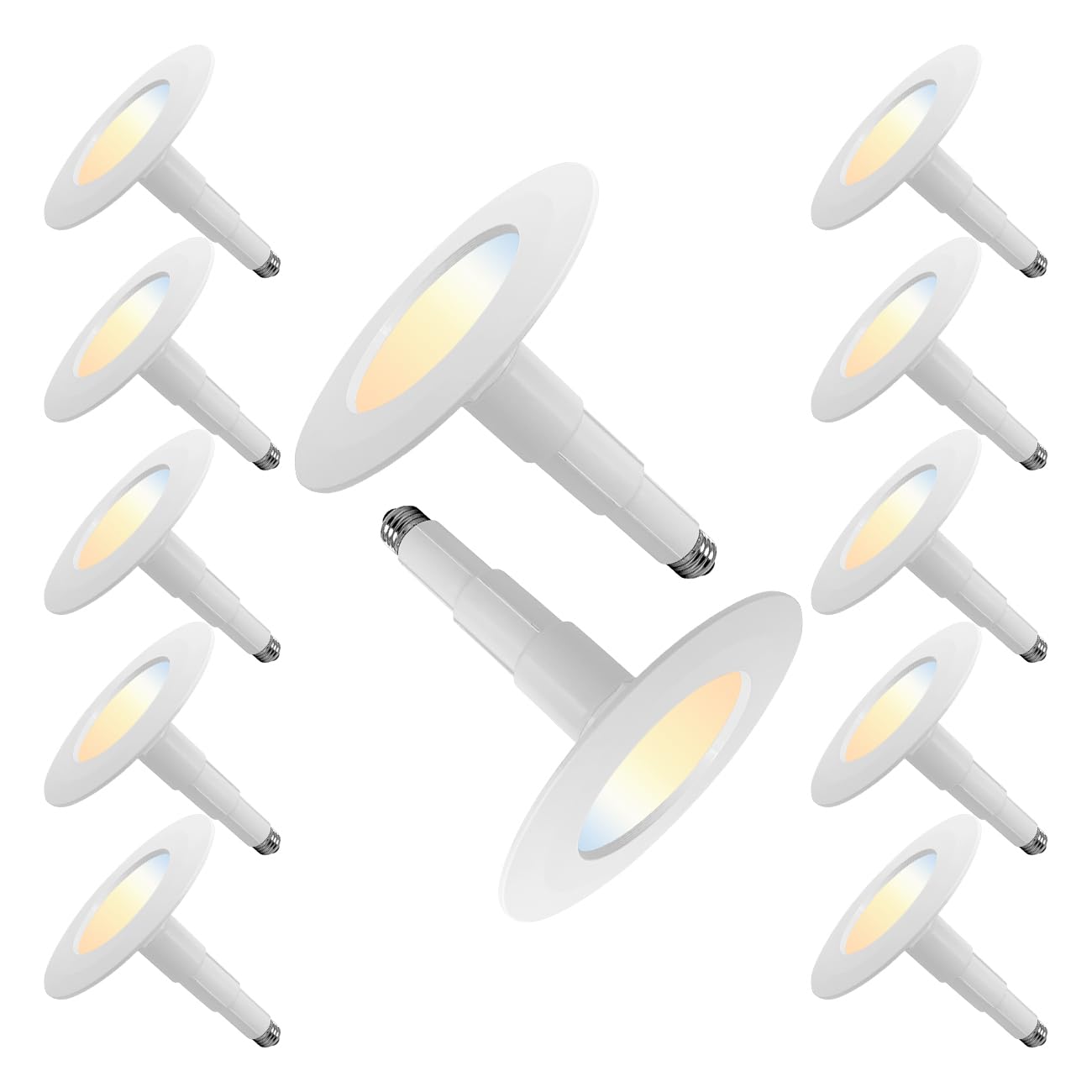 Jolux 12-Pack 5CCT Retrofit LED Recessed Lighting 6 Inch,Selectable 2700K/3000K/3500K/4000K/5000K,12W=60W,800Lumen,Dimmable Can 