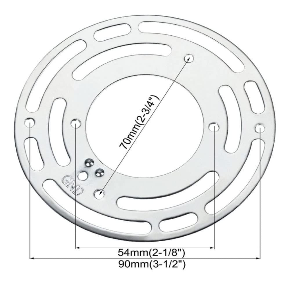 Tsurpcao 4&quot; Universal Ceiling Light Fixture Mounting Bracket - Silver, 4 Pack, Metal