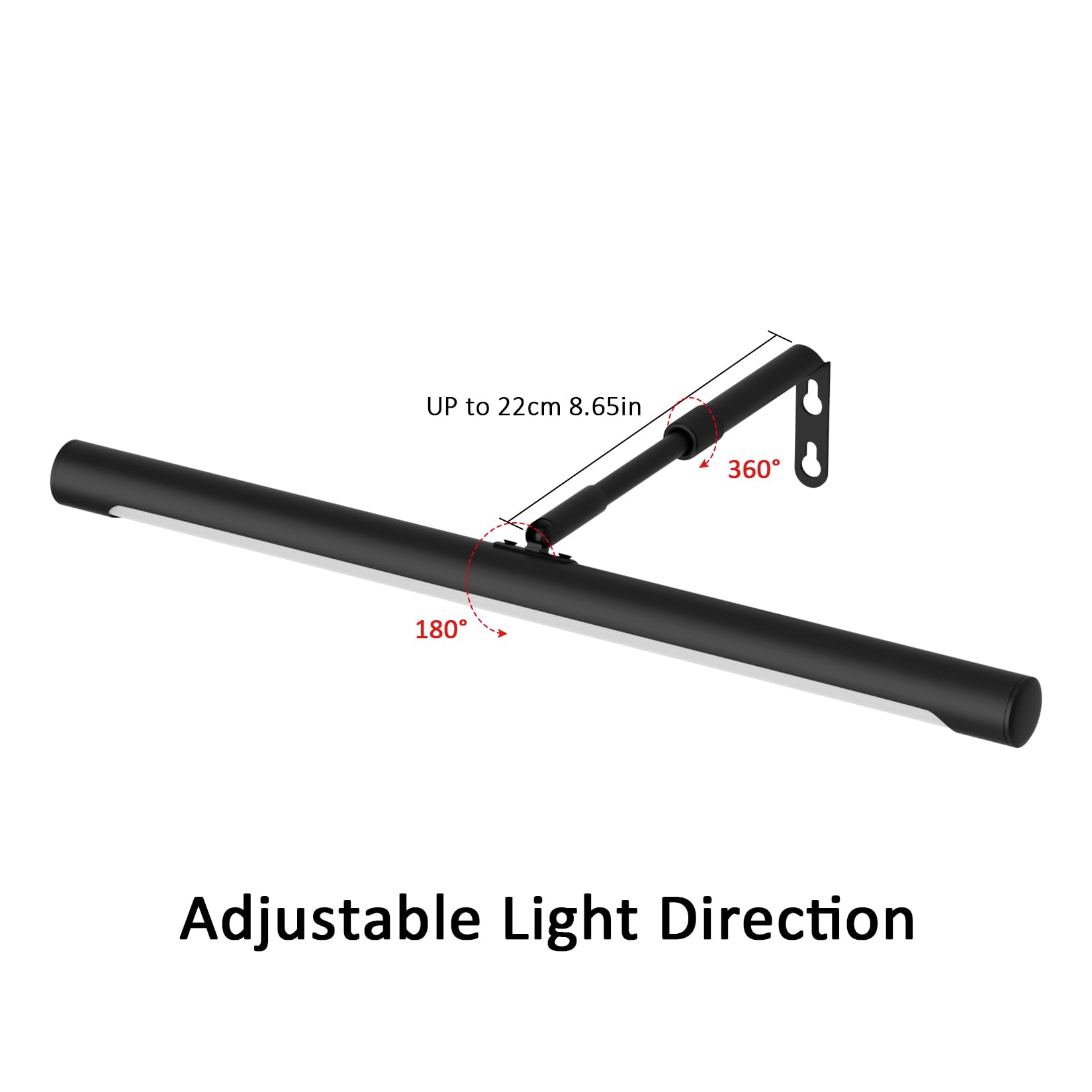 Coinmit 16&quot; Adjustable Led Picture Light With Remote, Timer - Black Art Light For Paintings