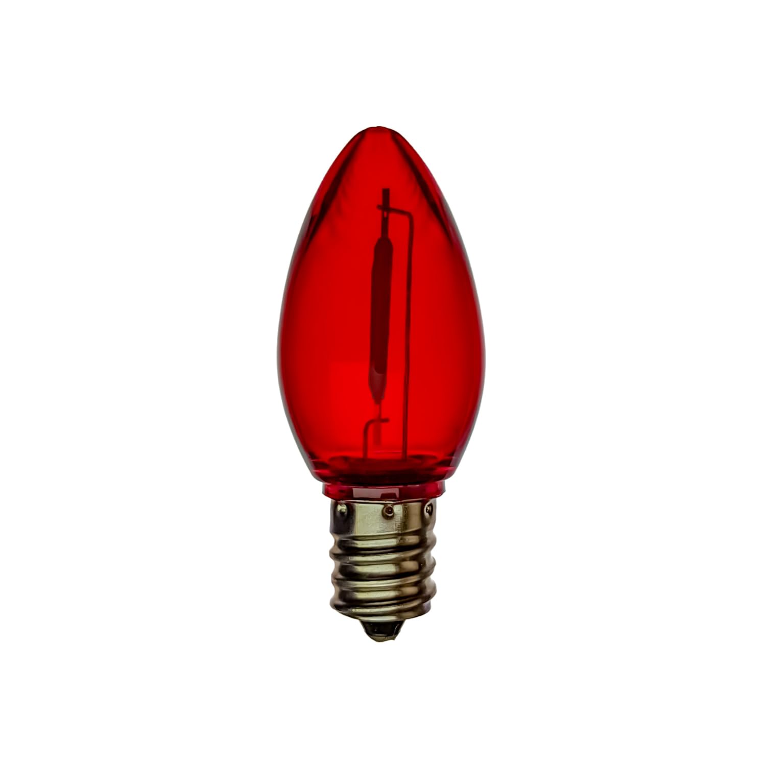 EZLS C7 RED Colored LED Filament Plastic Bulb