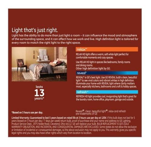 Ge Relax 75-Watt Eq A19 Soft White Dimmable Led Light Bulb (2-Pack)