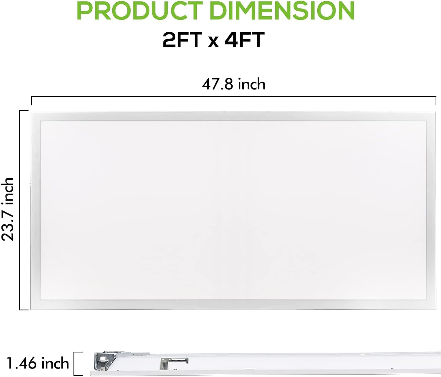 Hykolity 24 Pack 2X4 Ft Led Flat Panel Troffer Light, 30/40/50W, 3-Wattage Selectable, 5000K Recessed Back-Lit Drop Ceiling Ligh