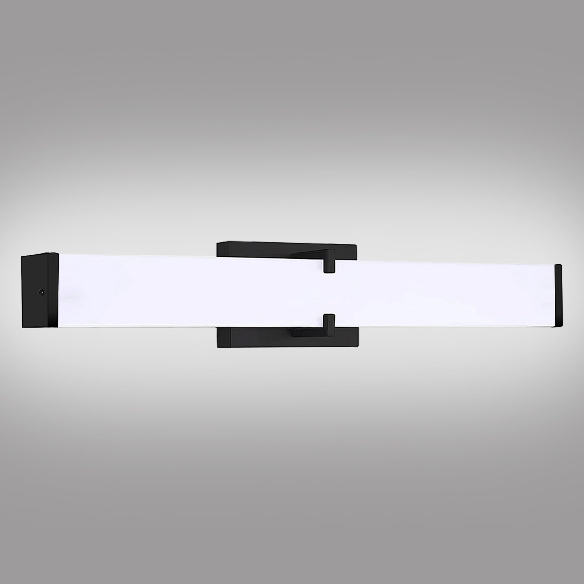 NOVELUX 16 Inch LED Bathroom Vanity Light, Black Modern Design, Cool White 5000K, Stainless Steel, ETL Certified, 1 Pack