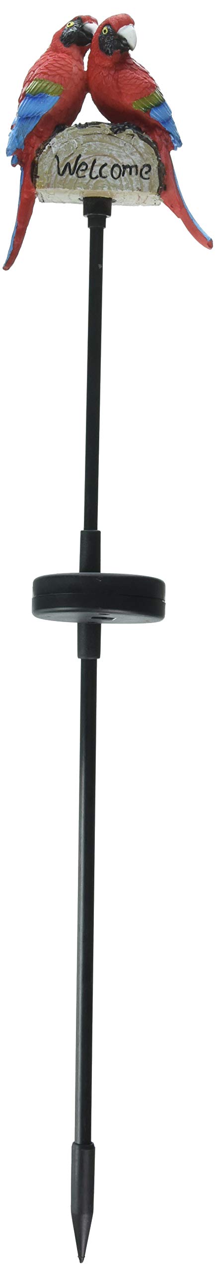 Solar Wholesale 1044 Parrots Welcome Solar Light, Garden/Yard Decor Stake White Led Landscape Light