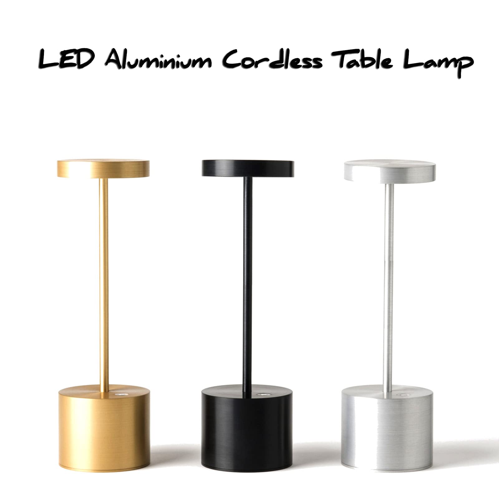 Sakringt 2 Pack Led Cordless Outdoor Table Lamp, Rechargeable With 40 Hours Usage, Silver