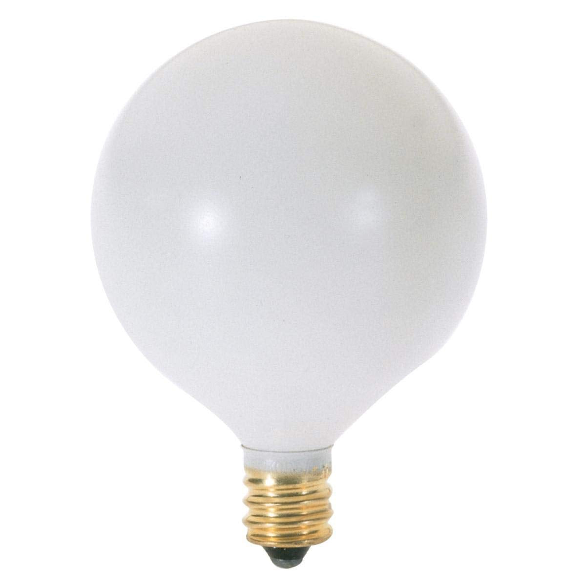 Satco S3825 25W G16-1/2 Globe Light Bulbs, Satin White, 120V, 25-Pack