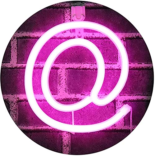SATYAM KRAFT Marquee Alphabet Shaped Neon Led Light for Home Decoration and Wall Lamp, Pink, Diwali Decoration Item 1 Piece (Sym