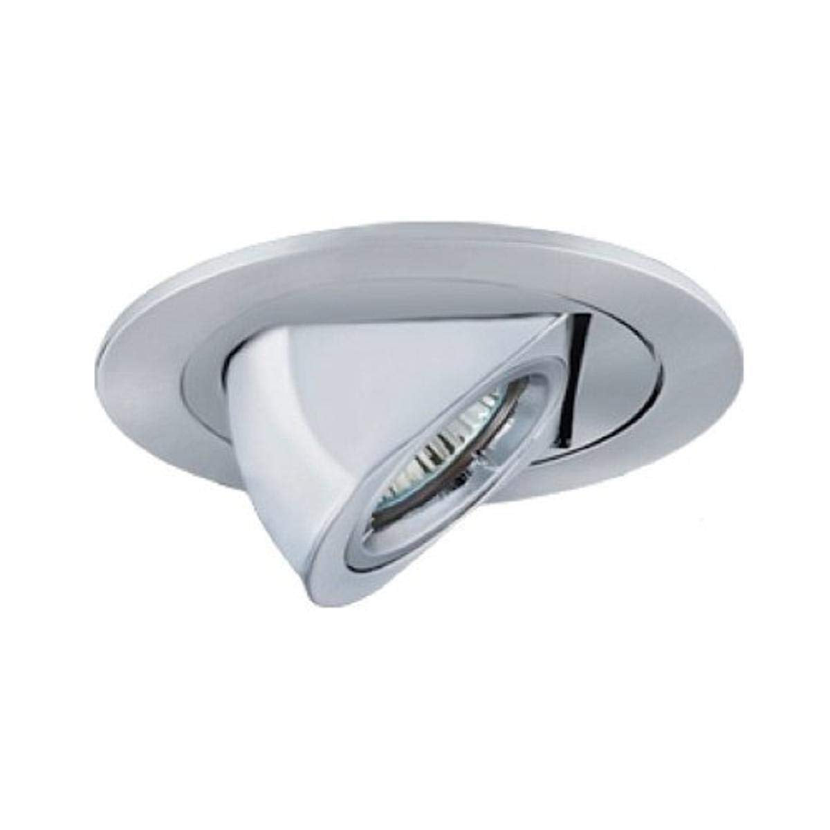 Jesco Lighting 4-Inch Adjustable Low Voltage Trim Recessed Light, Chrome Finish