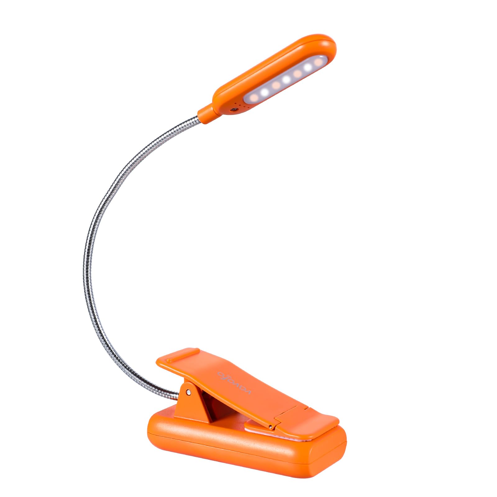 VAVOFO Rechargeable Book Light, Blue Light Blocking, Amber 1600K Clip On Reading Light, Eye Care 7 LEDs Kids Book Light for Read