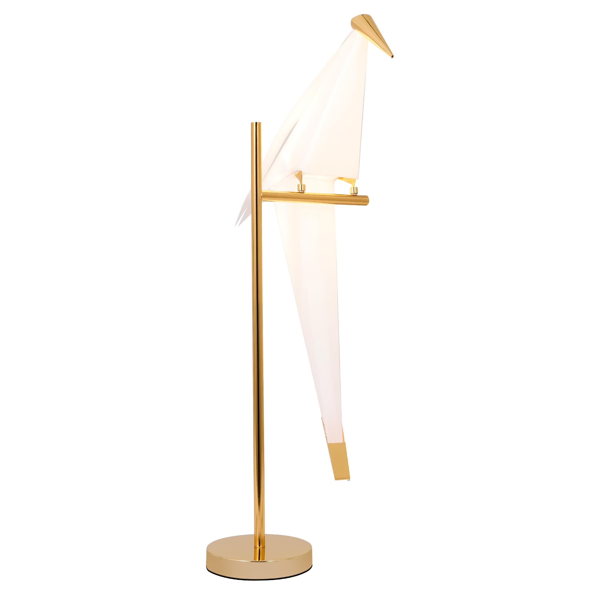 More Change Morechange 28 Inch Led Table Lamp, Modern Bird Table Light Gold Metal Fixtures For Living Room Bedroom Office (Table Lamp)
