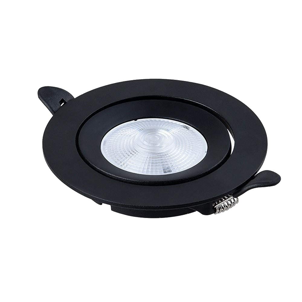 OZZKI Recessed Professional Wall Washer Ultra-thin Modern Black Round Aluminum Ceiling Panel Light Embedded LED Recessed Downlig