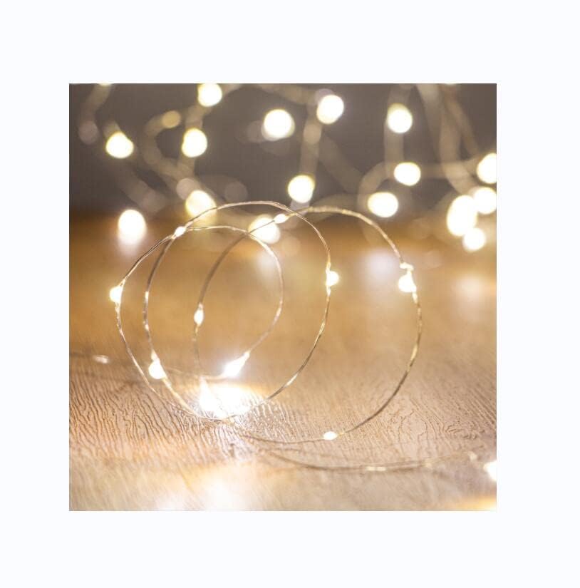 Xinkaite 10Ft Fairy String Lights, 30 Leds, Waterproof, Battery Operated, Warm White For Indoor & Outdoor Decoration