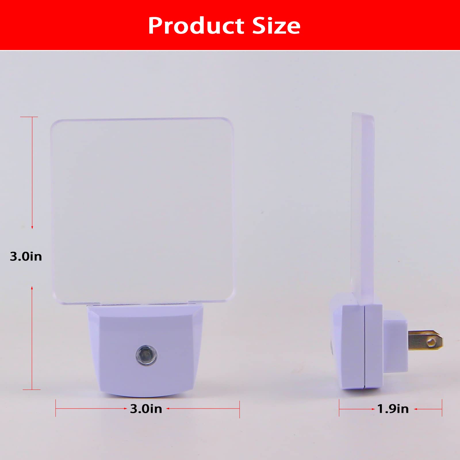 U4Glory Red Night Lights Plug In 2 Pack, 0.5W Red Light Night Light With Dusk To Dawn Sensor, Auto On/Off Led Night Light Plug I