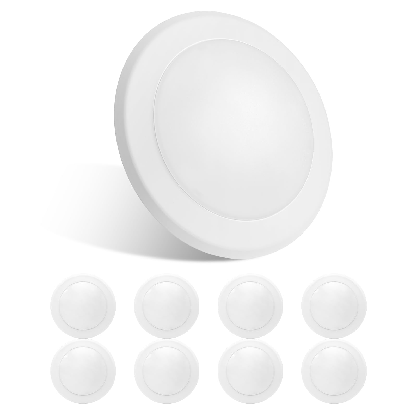 6 Inch Led Disk Lights, Dimmable Flush Mount Ceiling Lights, 3000K Cool White, 15W, 1050Lm Low Profile Led Recessed Lighting, In