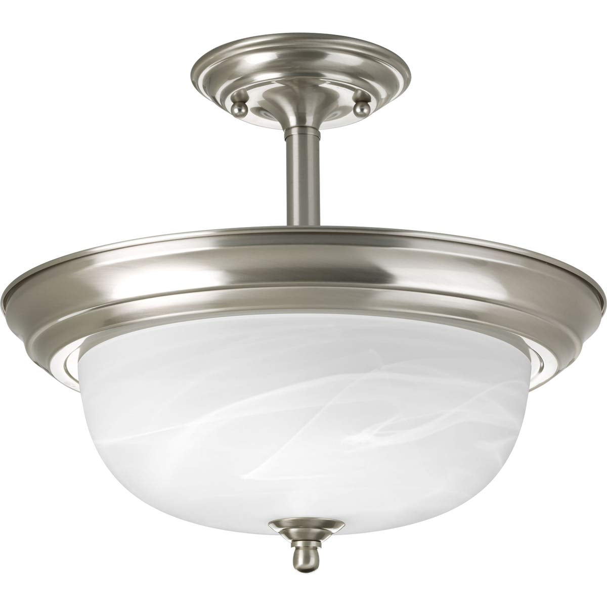 Progress Lighting 2-Light Ceiling Light, Semi-Flush Mount or Hanging Ceiling Light Fixture for Interior Kitchen Lights or Hallwa